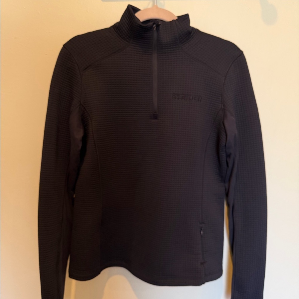 Lululemon Black Waffle Quarter-Zip Pullover